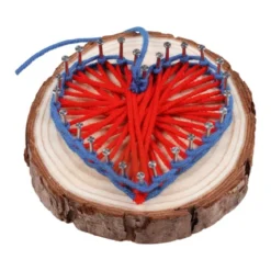 Fadenbild Mit Nägeln Baumscheibe (goki 58483)