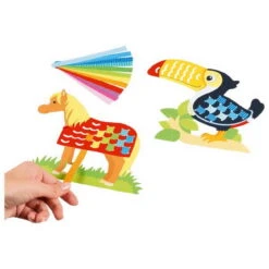 Bastelset Flecht- Und Webbilder Tiere (goki 58467) 10 Bastelset Flecht- Und Webbilder Tiere (goki 58467) -Kinderspielzeug Laden goki 58467 flechtbilder