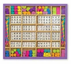 Melissa & Doug Holzperlen Set Buchstaben A-Z